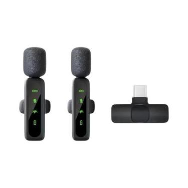Imagem de Microfone Lavalier Sem Fio 2.4G Mini Portátil Para iPhone Android Tran