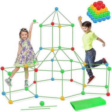 Imagem de Brinquedo Kit de construção Kids Fort - 87 unidades com castelos, túne