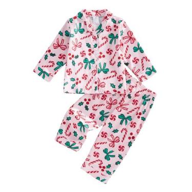 Imagem de Conjunto de pijama Fsadfeas Christmas Toddler Girl de 1 a 2 anos de se