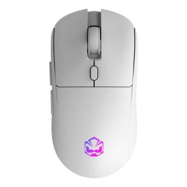Imagem de Mouse Gamer Sem Fio Pcyes Basaran Stealth White Ghost - 10000 Dpi - Rg