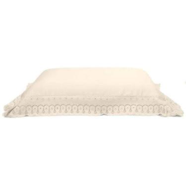 Imagem de Fronha Avulsa Cristal Com Renda 300 Fios 50 X 90 Buettner