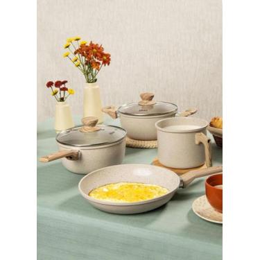 Imagem de OSTER Conjunto De Panelas 4 Peças Com Revestimento Cerâmico Marble Edi