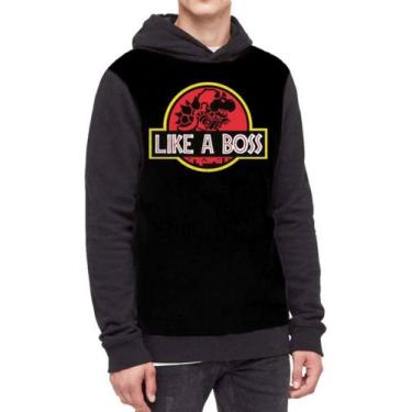 Imagem de Moletom Com Capuz Rick Mario Bowser Like A Boss Ref:711 - smoke, Preto