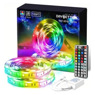 Imagem de Lâmpadas LED DAYBETTER 30m RGB, controle remoto de 44 teclas, 24V