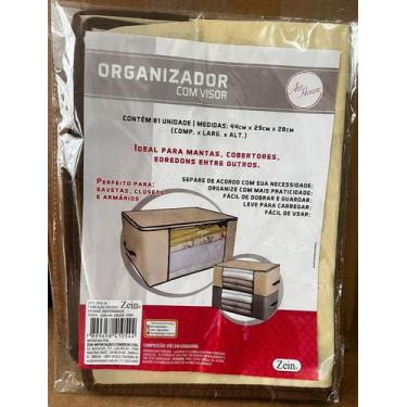 Imagem de Organizador Dobrável Com Visor 44X29X28Cm Roupas Edredons Brinquedos M