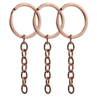 Imagem de Argola Italiana Rose Gold 32mm Com Corrente 50 Unidades - RussoArt