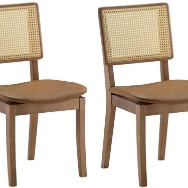 Imagem de Conjunto com 2 Cadeiras Roma Amendoa