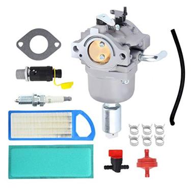 Imagem de Masnln Carburador 591731 para cortador de grama LT1000 de 14,5 hp a 21 hp com kit de filtro de ar de válvula de drenagem 181654