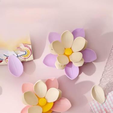 Imagem de 1 clipe magnético de geladeira com mola para armazenamento de lanches, conjunto de selagem de sacos de alimentos – ideal para sacos de leite em pó (roxo)