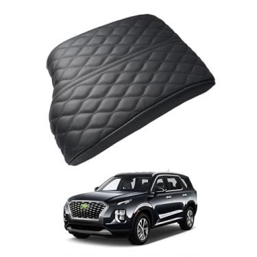 Imagem de Autorder Compatível com almofada de apoio de braço para console central Hyundai Palisade 2020 2021 2022, acessórios de espuma de memória, apoio de braço com capas protetoras de couro antiarranhões