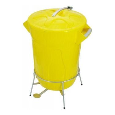 Imagem de Lixeira Plastico Com Pedal Aço Galvanizado 40 Litros - Higipack