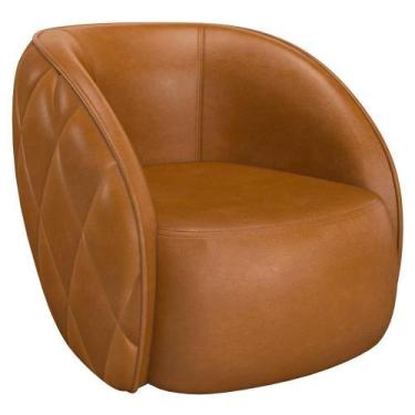 Imagem de Poltrona Decorativa Para Sala Living Olimpo M03 material sintético Whi