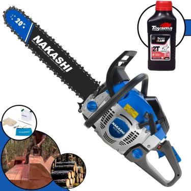 Imagem de Motosserra Nakashi Ncs 650 65cc Com Sabre De 20 Com Carburador Walbro 5560040 + Óleo Toyama Fg50