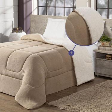 Imagem de Edredom Cobertor Coberdrom Sherpa Solteiro Casal Queen King Size Gross