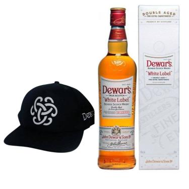 Imagem de Kit Dewars Whaite Label 750ml c/ Boné Personalizado