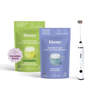 Imagem de Pacote de café com leite Superfood Blume Matcha e Blue Lavender Vegan