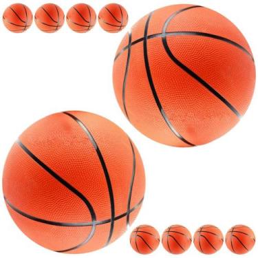 Imagem de 10 Bolas De Basquete Indoor e Outdoor Laranja Tamanho Padrão - Mizpa