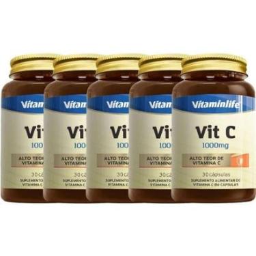 Imagem de Kit 5X Vit C 1000mg - 30 Cápsulas - VitaminLife-Masculino