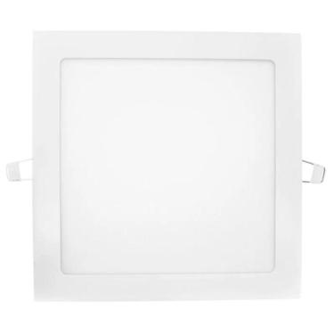 Imagem de Kit 6 Painéis Plafon Led Embutir 18w Quadrado Branco Frio