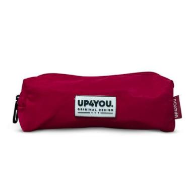 Imagem de Estojo Simples Escolar Crinkle Juvenil Up4you Luxcel, Vinho