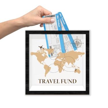 Imagem de Caixa de sombras para fundos de viagem com compartimento, caixa de dinheiro para lua de mel, presente de casamento, lua de mel, presente de casamento para casais recém-casados - A13