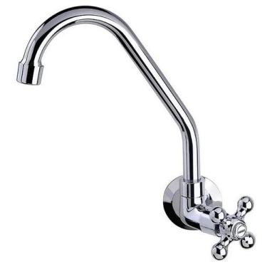 Imagem de Torneira Bica Móvel Parede Saran 1166 C35 ABS - Ideal para Cozinha e Á