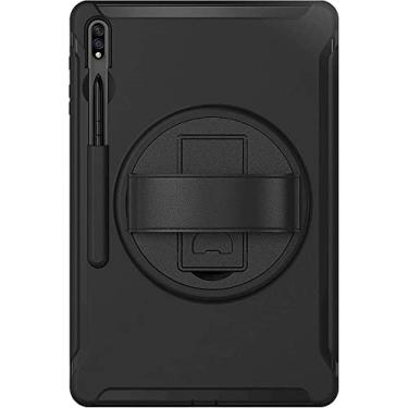 Imagem de SaharaCase Capa protetora série alça de mão para Samsung Galaxy Tab S7 FE (2021) e S8 Plus (2022) [amortecedor à prova de choque] proteção resistente resistente antiderrapante suporte integrado -
