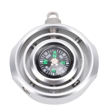 Imagem de Jiawu Brinquedo Giratório na Ponta do Dedo de Metal, Giroscópio Artesanal de Liga de Alumínio para Alívio do Estresse para Uso a Qualquer Momento (Prata)