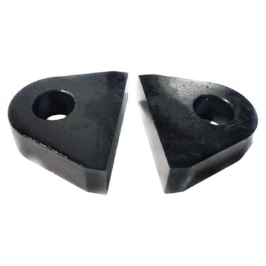 Imagem de KiBcsLic Conjunto de 2 peças de suporte de manilha para soldar, reforçado, profissional, em aço, para substituição de acessórios em caçambas hidráulicas de