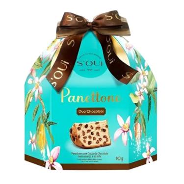 Imagem de Panetone Gourmet S'oui Duo Chocolate 400g Leite Meio Amargo