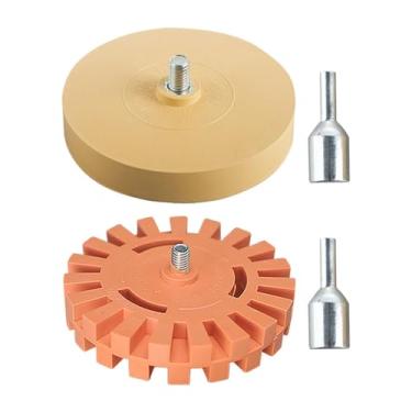 Imagem de Ysyqkn Conjunto de 2 Borrachas Genéricas para Remover Adesivos de Rodas, para Remover a Aderência de Carros, Caminhões E Barcos, com Adaptador.