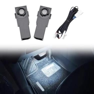 Imagem de HIGH FLYING Para Toyota RAV4 2019-2024 acessórios de carro sob o painel para pés ambiente luz LED atmosfera luz interior 1 kit (luz branca)