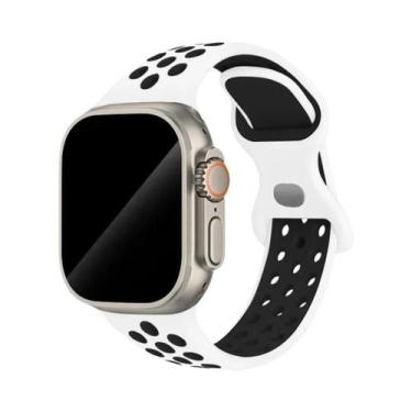 Imagem de Pulseira De Borracha Colorida Para Apple Watch Band 44mm 45mm 46mm 49m
