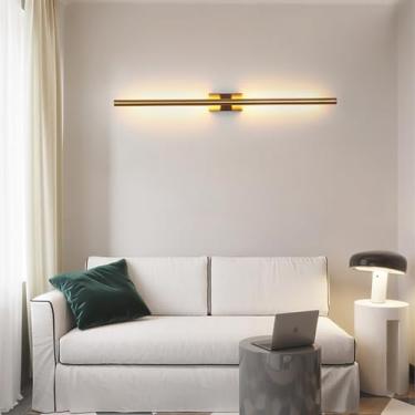 Imagem de GZZBMY Lâmpada de parede LED interior design moderno luzes de parede longas lâmpada de corredor iluminação de imagem metal alumínio iluminação de parede para quarto sala de estar escada sala de jantar