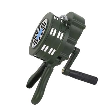 Imagem de LiebeWH Buzina de Sirene de Emergência Operada Manualmente, Liga de Alumínio, Volume Alto Ajustável de 110dB para Casa, Escolas, Depósitos de óleo