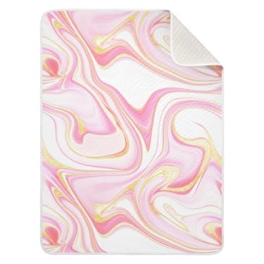 Imagem de Wassud Cobertor de bebê com texturas de mármore para meninos e meninas, cobertor para recém-nascidos, cobertores macios para bebês 76 x 101 cm