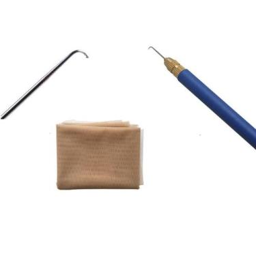Imagem de Kit Confecção De Peruca Mandril + Agulha + Tecido Com Furos - C e c sh