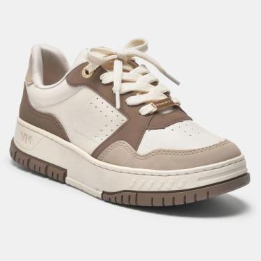 Imagem de Tênis Feminino Via Marte Branco Off Plataforma Caixa Alta Confortável 