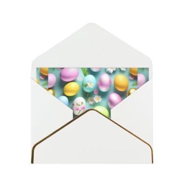 Imagem de SKKNT Cartões de felicitações com estampa de feliz Páscoa para todas as ocasiões, convites de festa de aniversário de casamento, 12,7 x 15,2 cm