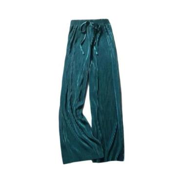 Imagem de Calças Femininas de Verão - Modelagem Soltinha, Plissadas e com Cintur