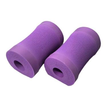 Imagem de simhoa Almofadas para flexões, blocos de espuma para exercícios, estáveis ​​e portáteis, acessórios para pilates, apoio de pulso confortável para uso, Roxo
