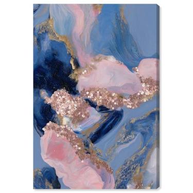 Imagem de Rose Gold Nebula III Impressão em Tela Rosa Decoração de Parede por Art Remedy, Gallery Wrapped, 40 x 61 cm