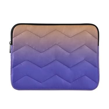 Imagem de Capa para laptop fina e leve gradiente laranja roxa e durável, bolsa de transporte para tablet de viagem para trabalho, bolsa de computador para mulheres, de 13 a 14 polegadas
