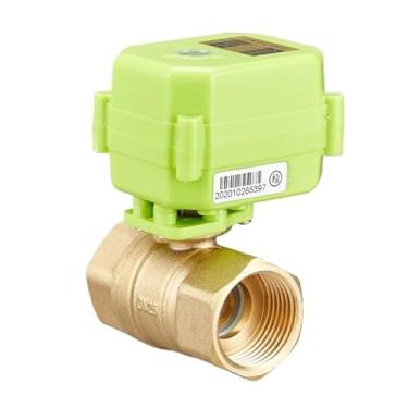 Imagem de Válvula esférica motorizada de 1/10.2 cm 1/5.1 cm 2.5 cm 1-1/10.2 cm com feedback de sinal AC220v DC9v-24v válvula de esfera elétrica de latão impermeável (3/10.2 cm, DC9V-24V_XY-03K)