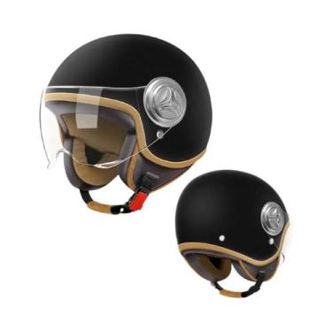 Imagem de Capacete De Motocicleta Retro Leve Unissex 3/4 Para Adultos - NONE, Pr