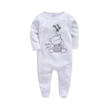 Imagem de Conjunto De 3 Peças De Macacão De Manga Longa Para Bebês Meninas Com E