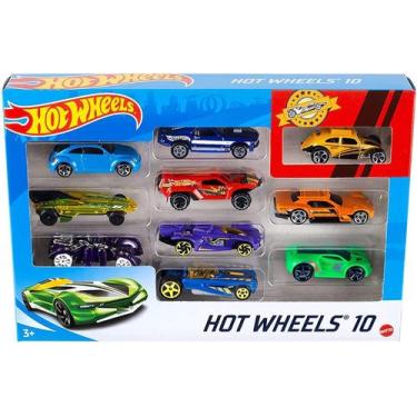 Imagem de 54886 hot wheels pacote com 10 carros escala 1:64 sortimento
