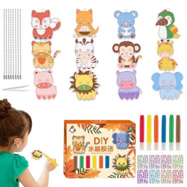 Imagem de Ornamentos de pintura de DIY | Kit de chaveiros de artes e ofícios com pingente de pintura de - Brinquedo educacional de com cola em cor de assado gratuitamente para meninos e meninas presente