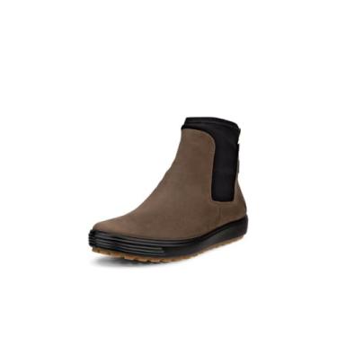 Imagem de ECCO Botas Chelsea femininas macias 7 Tred Gore-tex à prova d'água, Nobuck de argila escura, 9-9.5
