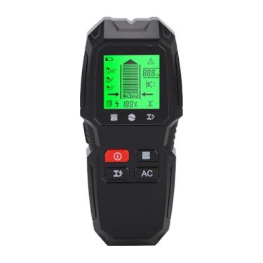 Imagem de WALFRONT Localizador de Pinos Detector de Scanner de Parede 5 Em 1 Com Display LCD, Alça Ergonômica para Pregos de Metal de Madeira Vigas de Fios AC, Ferramenta Profissional para Pendurar